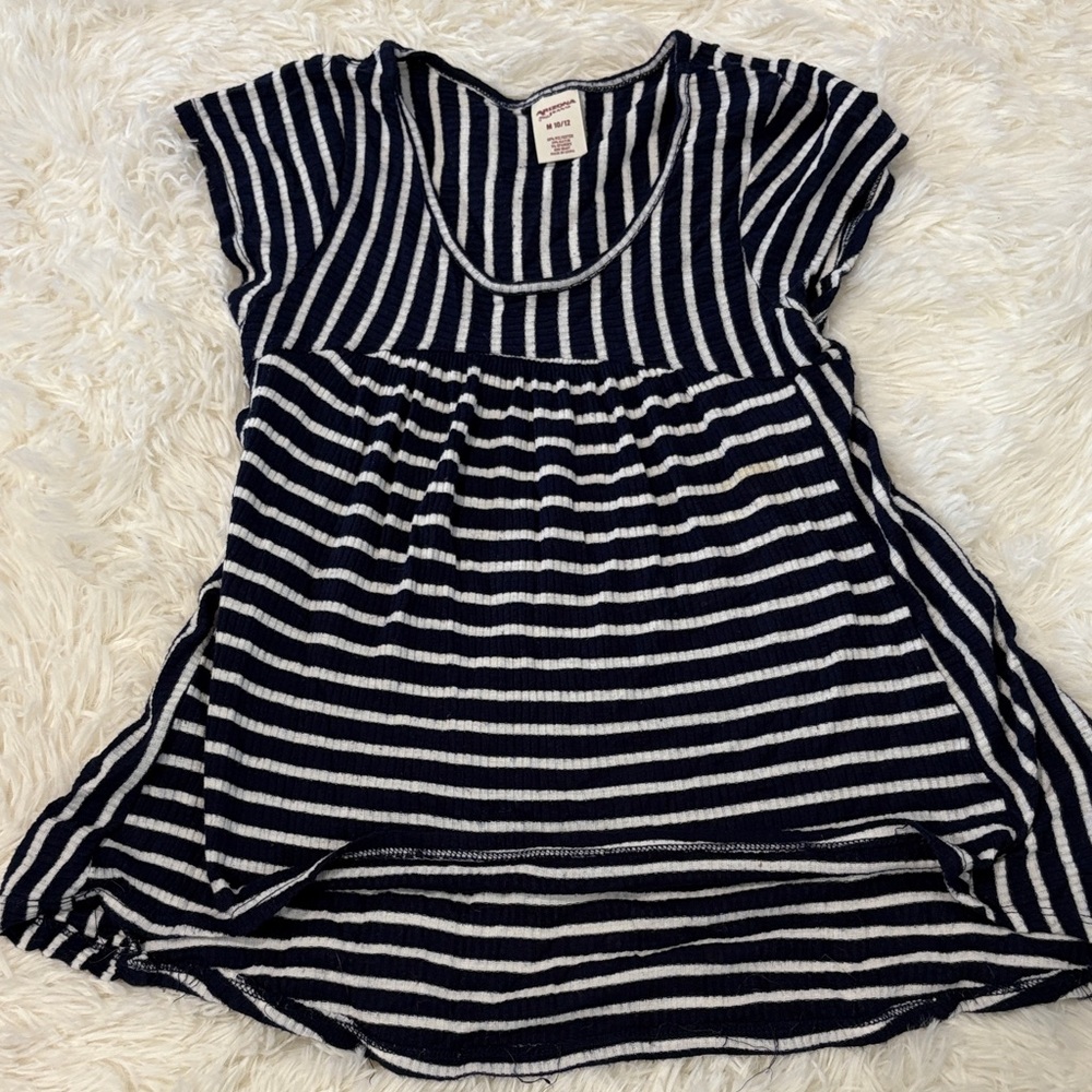 Arizona Jean Company Navy and White Striped Tee